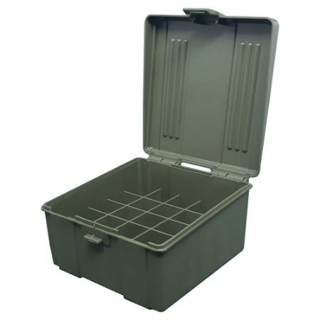 Caixa de munição cartucho 12ga dobradiça - 25 uni -  VERDE MILITAR