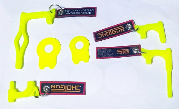 Combo shotflag - aviso de segurança - amarelo