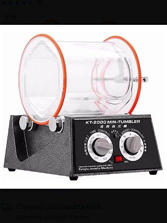 Tamboreador rola rola - capacidade 5kg para Limpeza de cartuchos 110v