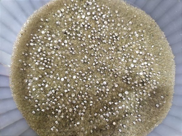 1KG MÍDIA MISTA - MICRO ESFERA DE VIDRO + LENTILHA INOX + ESFERA DE AÇO INOX 2MM