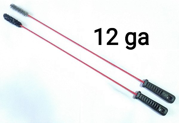 1 PAR DE ESCOVA DE CANO ESPINGARDA 12ga - TONI ARMAS - INOX E ALGODÃO