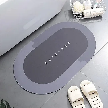 Tapete Antiderrapante e Absorção Superior Confortável para Entrada, Banheiro, Chuveiro e Quarto