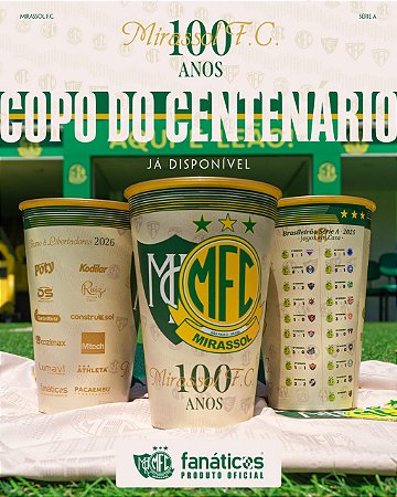 Copo de Jogo Oficial Mirassol FC - 550ml - 100 anos