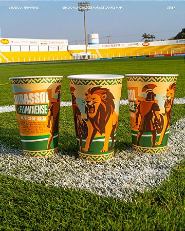 Copo de Jogo Oficial Mirassol FC - 550ml - Jogo Mirassol X Fluminense