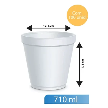 Pote Térmico 710 ml Darnel c/100 e Tampas