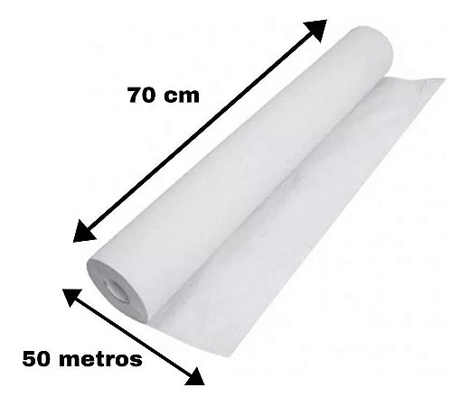 Lençol Rolo De Papel 70 X 50 Com 50 Metros