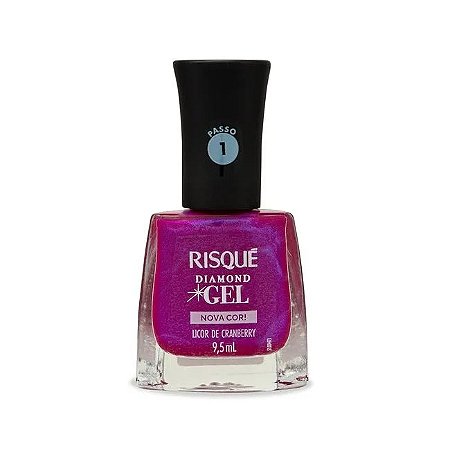 Esmalte Risque Diamond Gel Licor De Cranberry 9,5ml