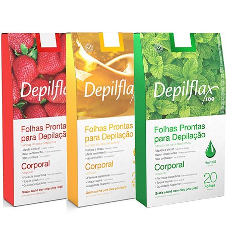 Depilflax Folhas Prontas Corporais C/20