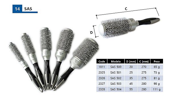 Evas Escova Sas501 Cinza Aço