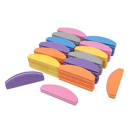 Kit 10 Lixa Polidora Mini Buffer Várias Cores