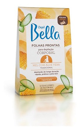 Depil Bella Folhas Prontas Para Depilação Corporal Mel
