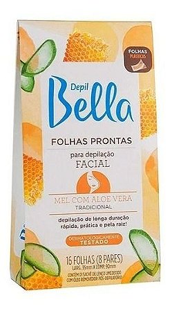 Depil Bella Folhas Prontas Para Depilação Facial Mel