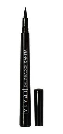 Delineador Caneta Líquido Preto Vivai 2ml