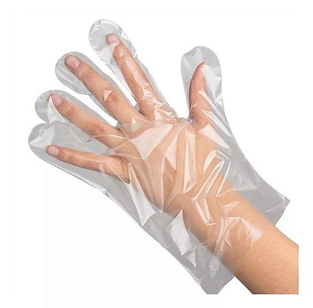 Luva Plastica Descartável C/100