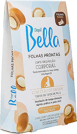 Depil Bella Folhas Prontas Para Depilação Corporal Argan