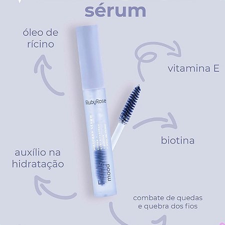 Máscara Rimel Serum Cílios E Sobrancelha Hb512 Ruby Rose