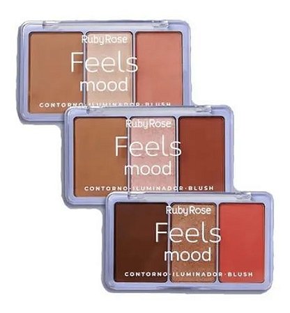 Paleta De Contorno Iluminador Blush Hb7526 Ruby Rose