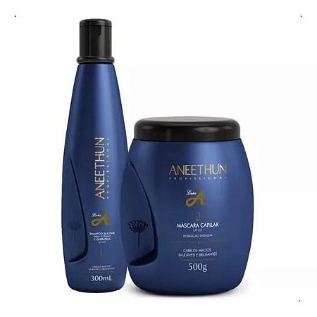 Aneethun Kit Linha A Shampoo 300ml + Máscara 500gr