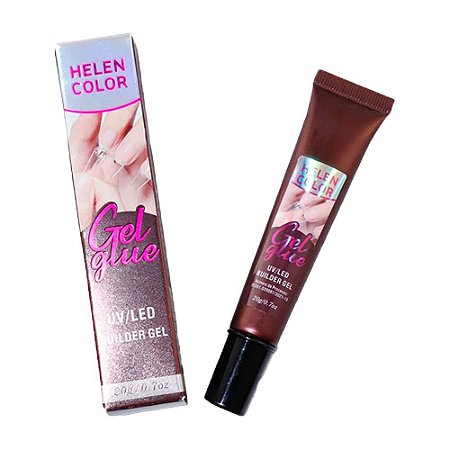 Helen Color Cola Em Gel Uv/Led Tips Postiça Pedraria