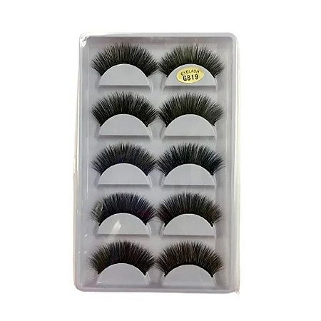 Cílios Postiços Com 5 Pares G819