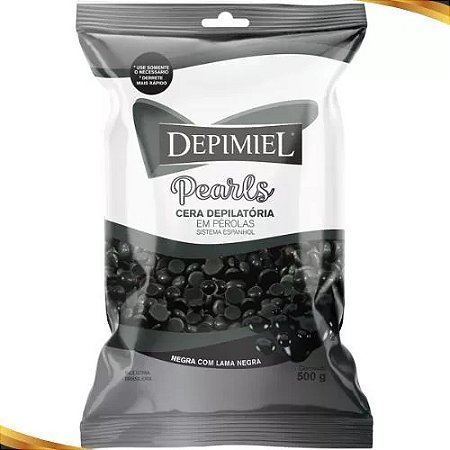 Depimiel Cera Depilatória Negra Em Pérolas 500gr