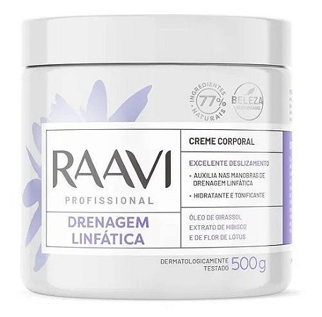 Raavi Creme Drenagem Linfática 500gr