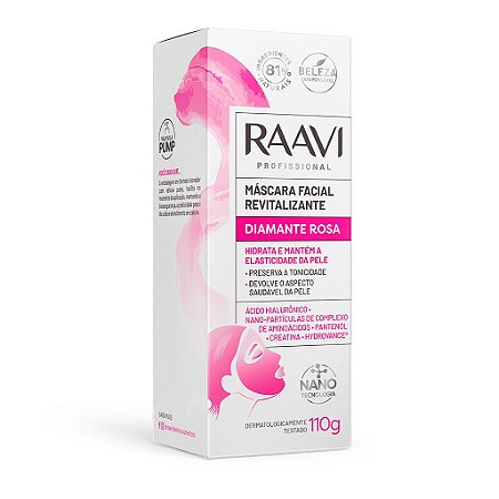 Raavi Máscara Facial Revitalizante Diamante Rosa 110g
