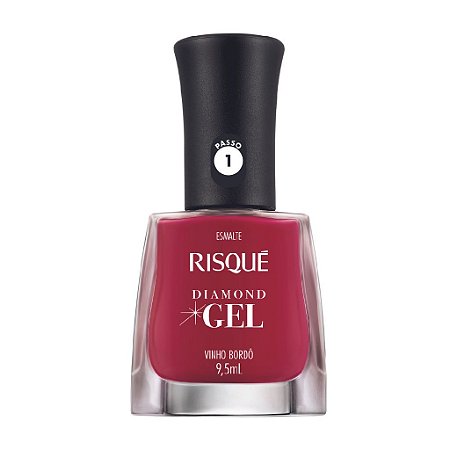 Esmalte Risque Diamond Gel Vinho Bordô 9,5ml