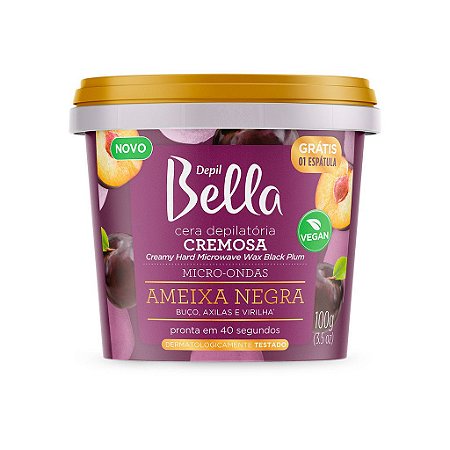 Depil Bella Cera Depilatória Cremosa Micro-ondas Ameixa Negra 100g