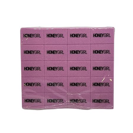 Kit 40 Lixa Polidora Quadrada Mini Buffer Várias Cores Honey Girl
