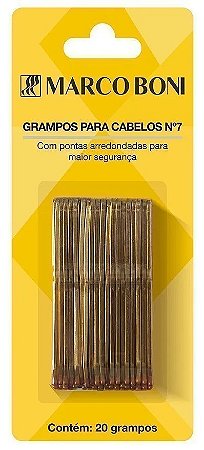 Marco Boni Grampo Cabelo N°07 Com 20 - Dourado Ref 1343