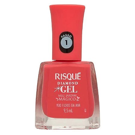 Esmalte Risque Diamond Gel Vejo Flores em Mim 9,5ml