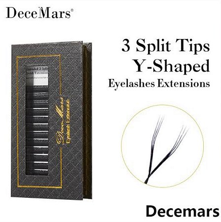 Cílios Decemars Y 3d Split Mix 8-14 0.07D