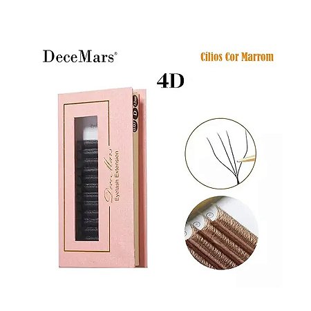 Cílios Decemars W 4D 0.07L Marrom Mix