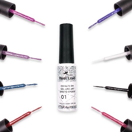 Real Love Esmalte em Gel Line Art (Efeito Spider) Unhas 10ml