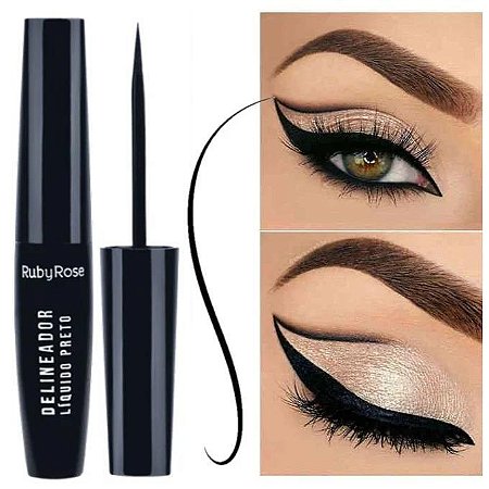 Ruby Rose Delineador Líquido Preto Hb8406