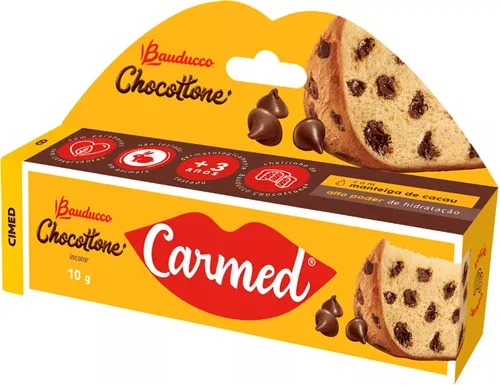 Carmed Hidratante Labial Chocottone Bauducco Incolor 10g