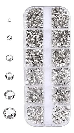 Decoração Strass Caixa Prata