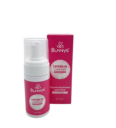 Cílios Pump Espuma Para Limpeza Cílios Sunnys 100ml