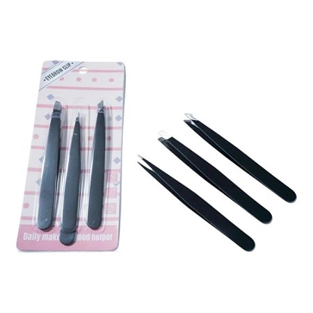 Pinça Para Sobrancelha Kit com 3 DF101-PI 184-2