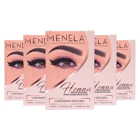 Henna Menela Profissional Para Sobrancelhas Com Fixador
