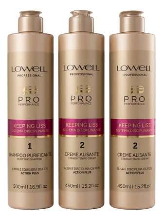 Lowell Keeping Liss Progressiva Kit Sh 500ml + 2 Creme 450ml