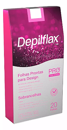 Depilflax Folhas Prontas Para Design De Sobrancelhas 20 Folhas