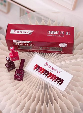 Esmalte Em Gel Dafu 12 Cores - Vemelho EM12-V1