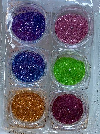 Decoração Glitter C/6 Unidades