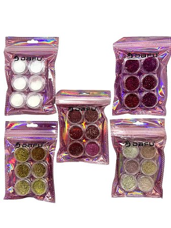 Decoração Glitter Colorido C/6 Unidades