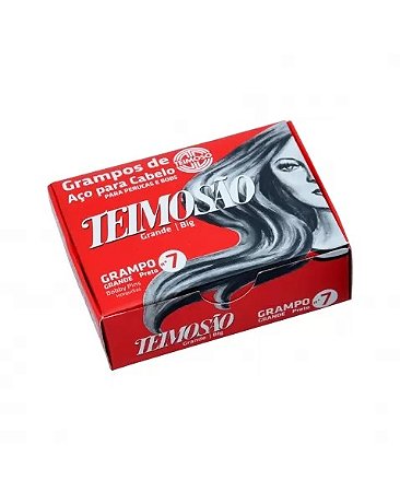Grampo Teimoso Preto N7 Caixa Com 100
