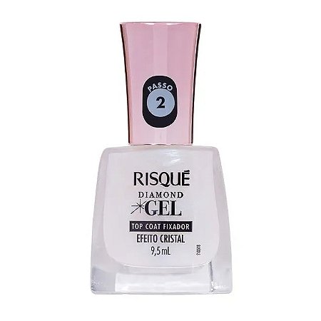 Risque Diamond Gel Top Coat Fixador Efeito Cristal 9,5ml