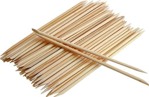 Palito Bambu Manicure Ponta e Chanfro 100und