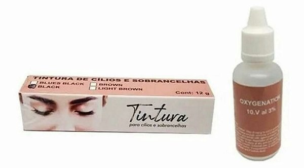 Tintura Para Cílios E Sobrancelhas Inconsign Com Oxidante Marrom Claro